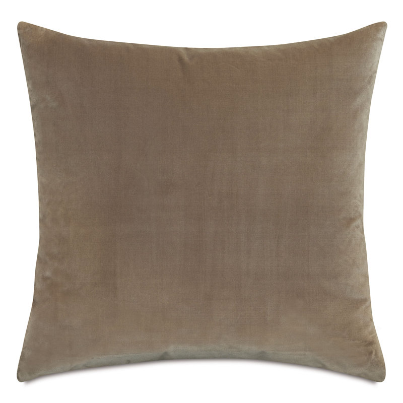 Coussin décoratif en kaki Brahms, Carré 24 po, Kaki