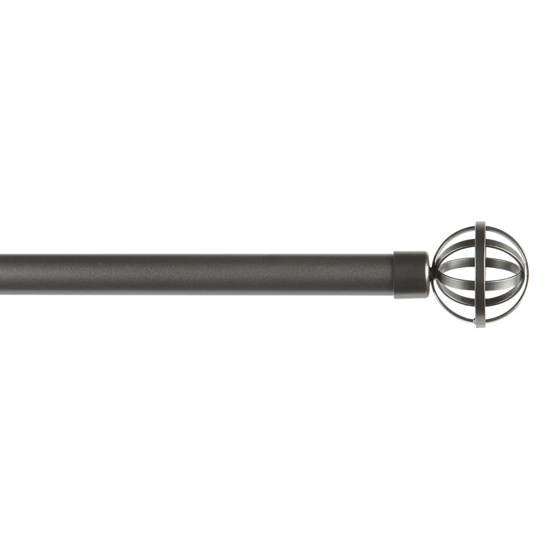 Tringle à rideaux simple Trevoux, 66 po à 120 po, Noir