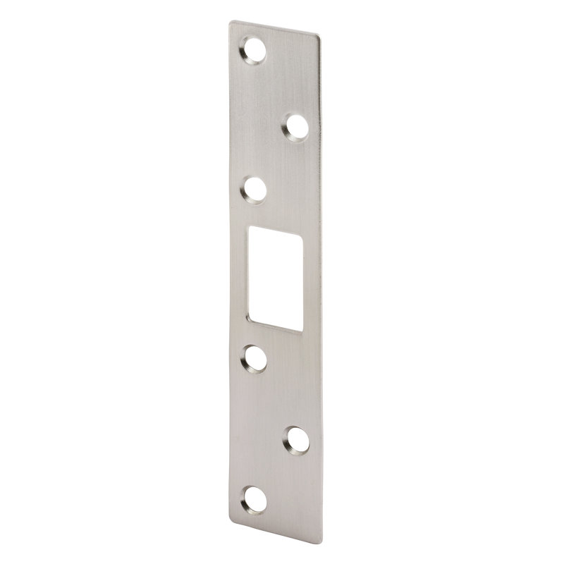 Maximum Security Deadbolt Strike 1-1/8 x 5-7/8 in. with Screws (Single Pack), Satin Nickel
