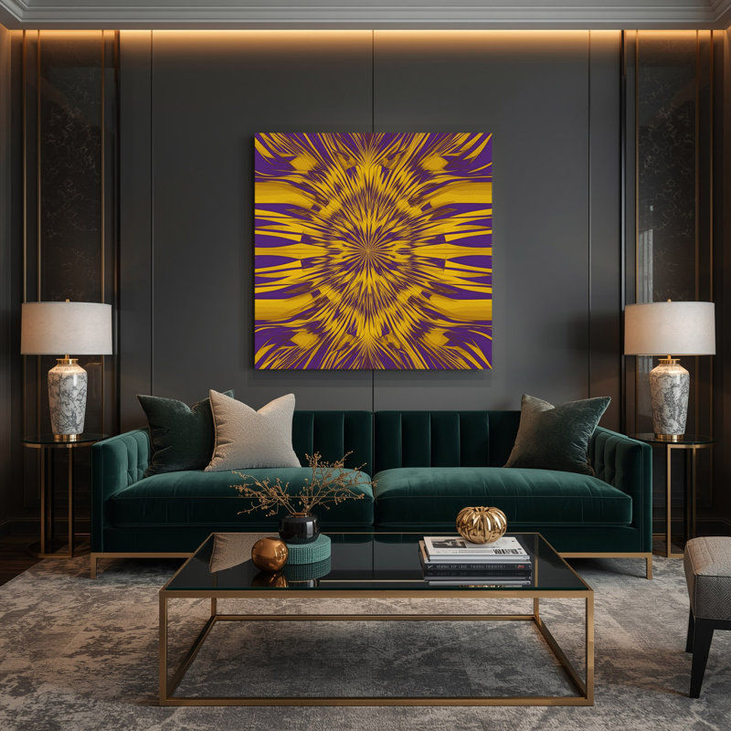 Art sur toile mauve Op Art 13, H 8 po x l 8 po