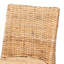 Chaise de salle à manger en bois d'acajou et de rotin miel clair Kubu