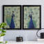 «Blue Peacock I», reproduction encadrée de qualité supérieure - prête à être accrochée-308828463-308828464
