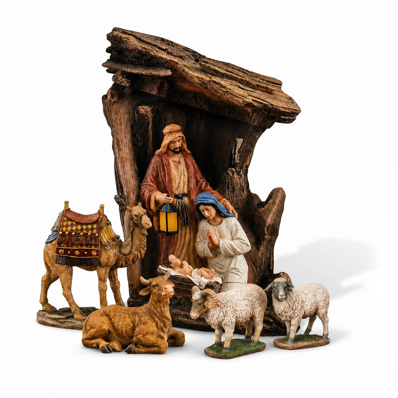 Crèche lumineuse Silent Night avec animaux
