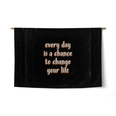 Chaque jour est une chance de changer votre vie — Vieille Toile de lin — Décor tissé paysage