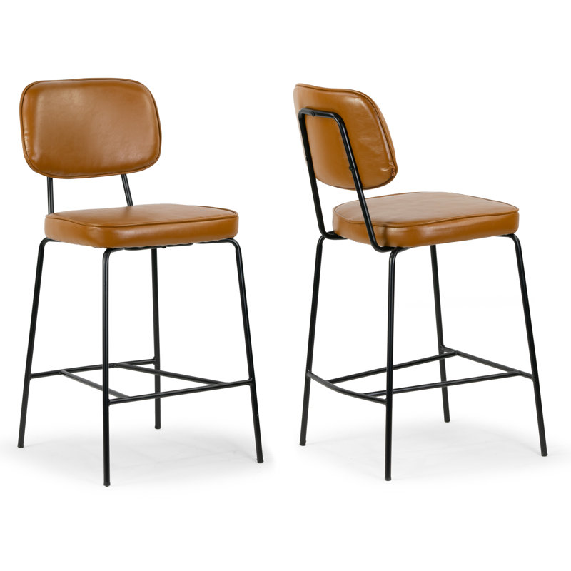 Upholstered Counter Stool, Cappuccino 