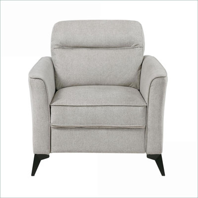 Chaise d'appoint moderne en microfibre brun clair brun clair, siège à coussin moelleux, pieds en métal noir, sièges contemporains pour le salon, pour adultes 1pc