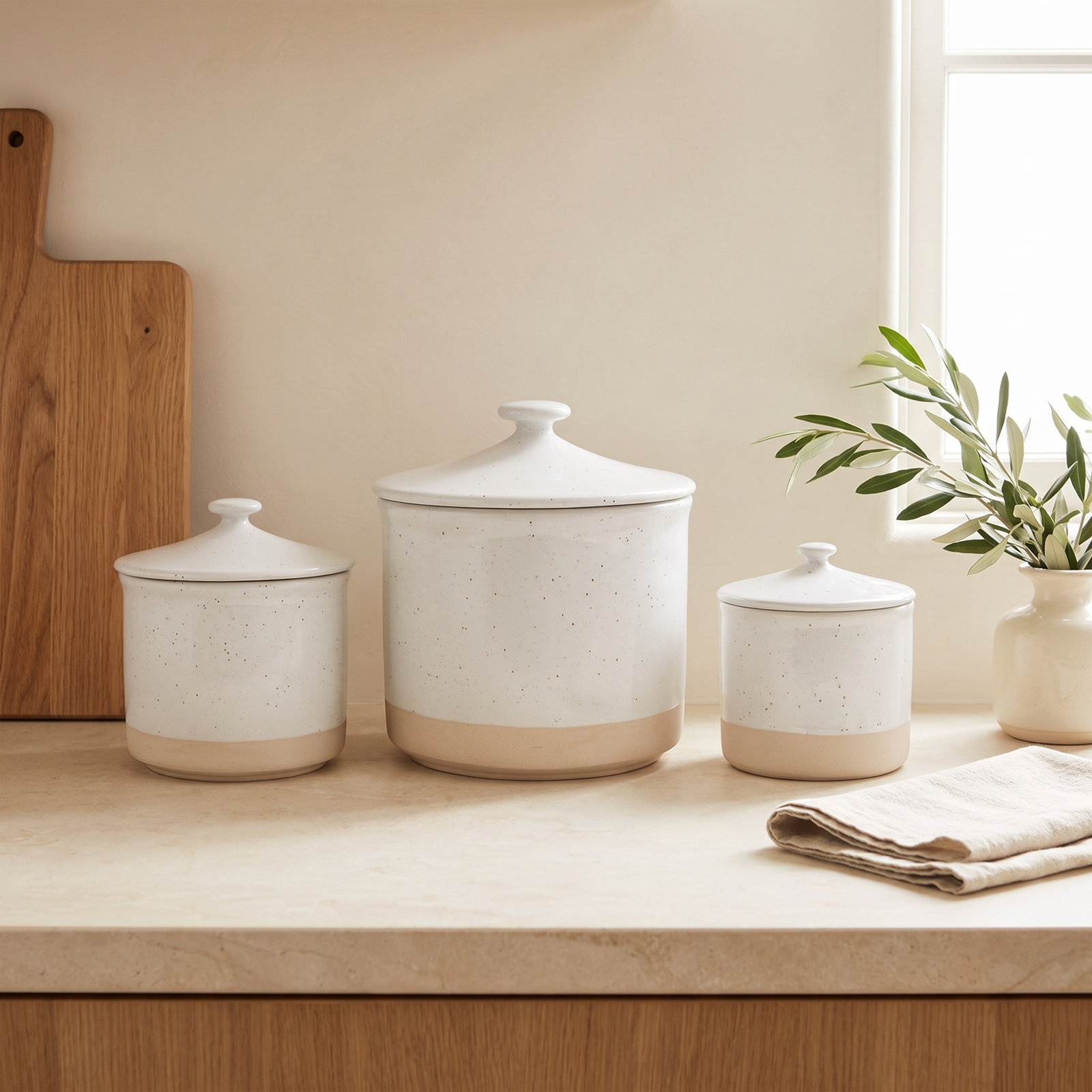 Fattoria Stoneware Kitchen Canister Set