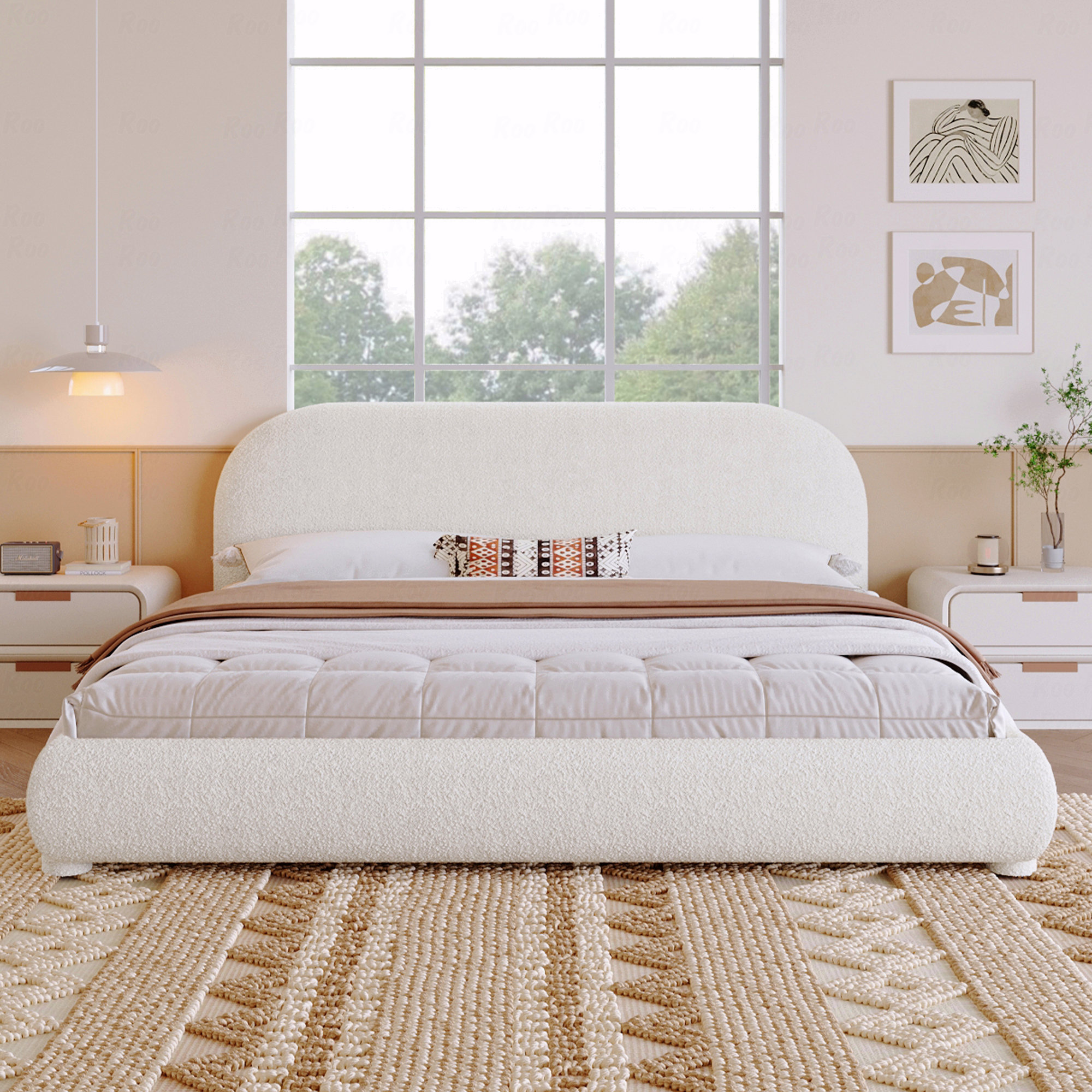 guanrukeji25 Bed Frame, Velvet Soft : Light Texture, Adding A High-End ...
