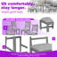 Set Of 4 Solid Wood Counter Height Dining Chairs With Padded Seat, Ladder Backrest & Non-Slip Feet