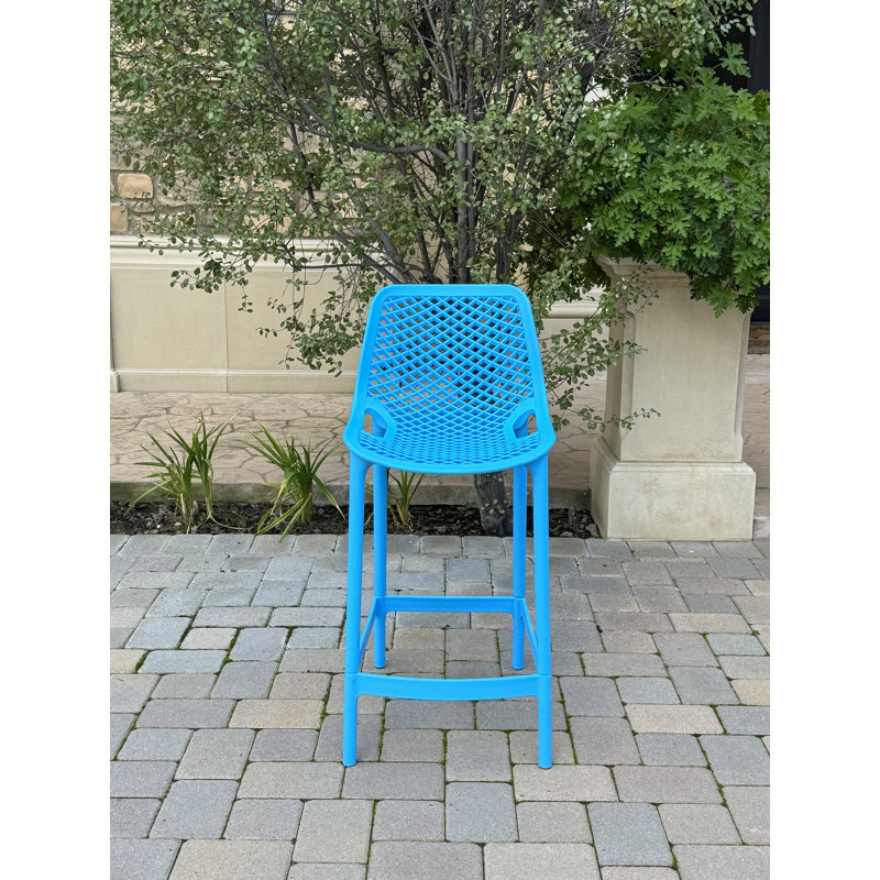 Castoro Outdoor 26'' Counter Stool, Santorini Blue
