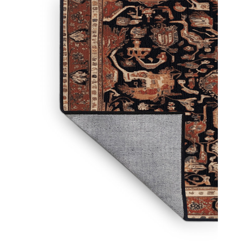 Tapis brun lavable à la machine