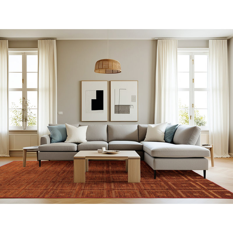 Abstract Indoor Rug, Rectangle 8' x 10'
