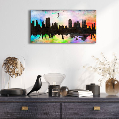 Orren Ellis 'New York 2' by Mark Ashkenazi Acrylic Glass Wall Art, ACR-47346
