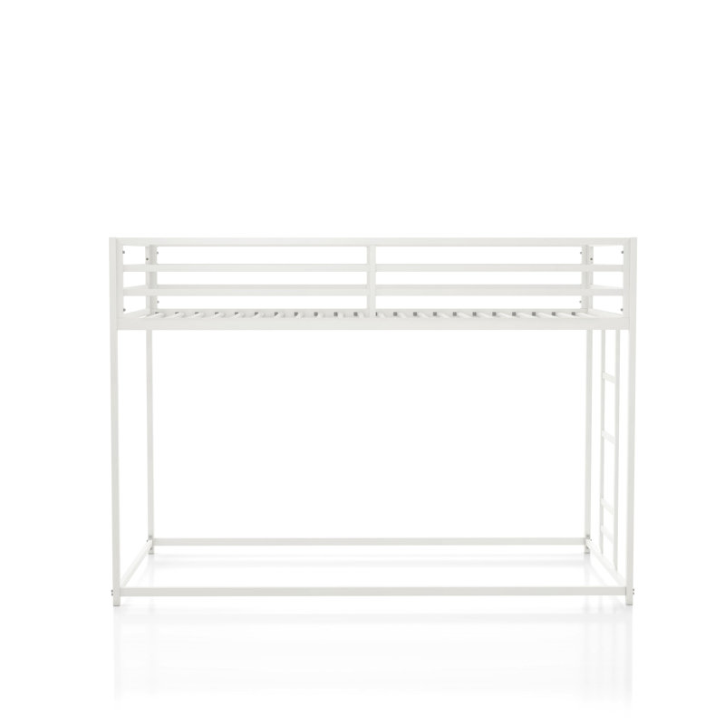 Axen Modern Twin Over Twin Metal Bunk Bed, White