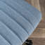 Fauteuil pivotant bleu pour bureau - Hauteur réglable, revêtement en tissu respirant, base métallique robuste, coussin en mousse épaisse, 5 niveaux de confort, facile à déplacer