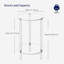 Table de bout en acrylique Table d'appoint en acrylique en forme de C moderne