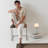 Aspen 14.5" LED Bedside White Marble and Gold Table Lamp with USB Port (Bundle Set of 2)