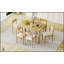 Ensemble de table de salle à manger 7 pièces pour 6 personnes, ensemble de table de salle à manger en bois avec chaises rembourrées pour la cuisine et la salle à manger-2001557595-2001557573