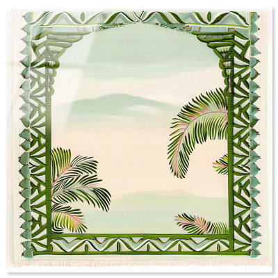 Palm View Vista Acrylic Modern Coastal Art by Art Remedy, Ready to Hang
