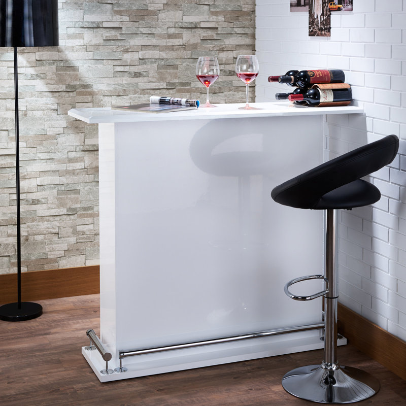 Table de salle à manger blanche brillante avec 6 tablettes - Spacieuse et élégante 6 tablettes de style contemporain