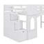 Lit mezzanine simple en bois avec 2 fenêtres et escalier de rangement-1437059395