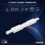 Connecteur flexible d'éclairage sur rail Luxrite H, accessoires d'éclairage sur rail à 3 fils à circuit unique, composant de source d'alimentation 120 V, paquet de 6 blanc-134683532