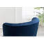 Fauteuil d'appoint contemporain en velours, bleu-85951476