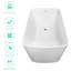 Petite baignoire autoportante en acrylique avec siège pour petits espaces L 49 po x l 28 po