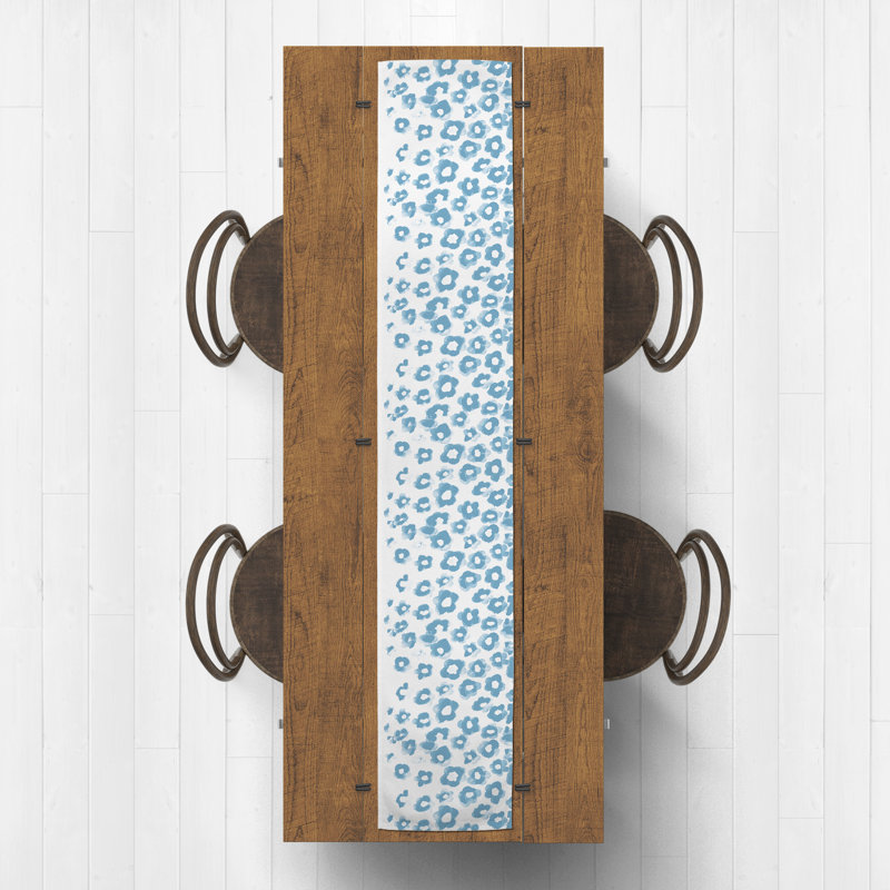 Chemin de table Lunedi, 72 po x 16 po, Bleu
