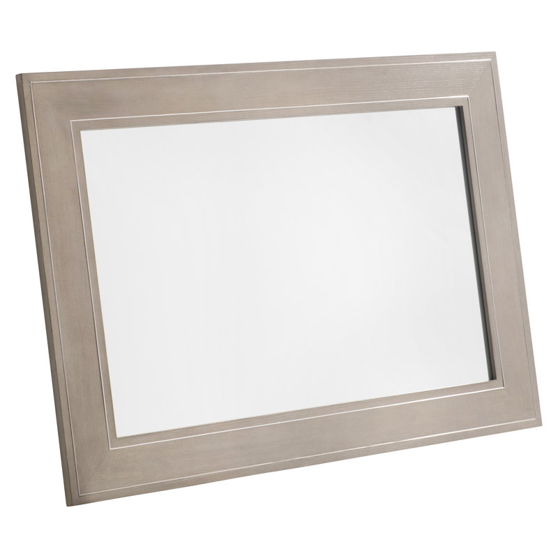 Cornelia Solid Wood Frame Rectangle Wall Mirror