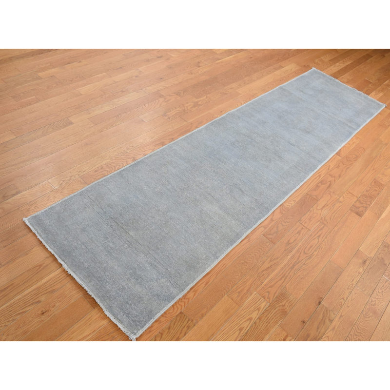 Tapis de couloir gris nouvel âge Buriti en laine 2 pi 7 po x 9 pi 10 po Buriti