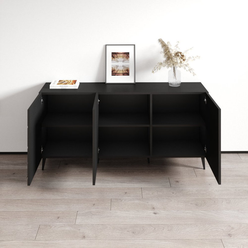 Buffet 61 "avec finition mat Nova, Noir