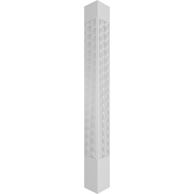 Carré Art déco non effilé avec colonne Prairie Capital et Prairie, H 120 po x l 11,625 po x P 11,625 po
