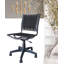 Chaise de bureau sans accoudoirs avec revêtement noir pour la maison ou le bureau