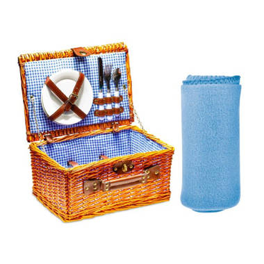 August Grove® Wood Picnic Basket , Service for 2 & Reviews