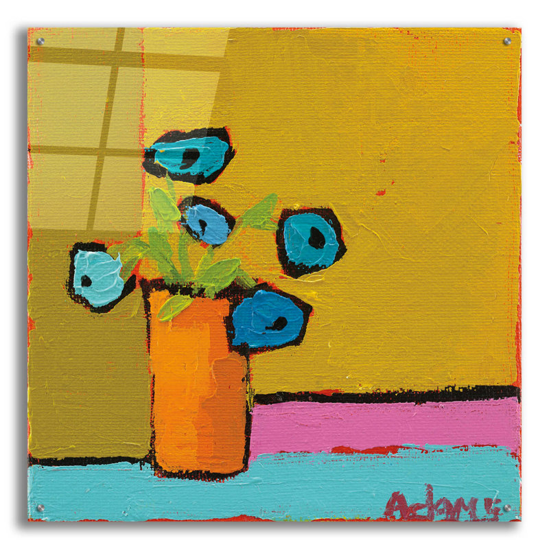 " Orange Vase " by Phyllis Adams, 36" H x 36" W x 0.2" D