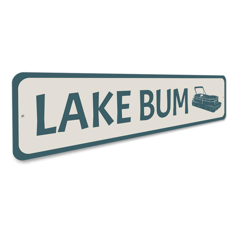 Plaque en aluminium Lake Bum, H 6 po x l 24 po x P 0,06 po