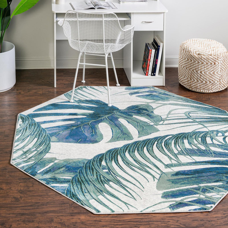 Abira Floral Indoor Rug, Octagon 6' x 6'