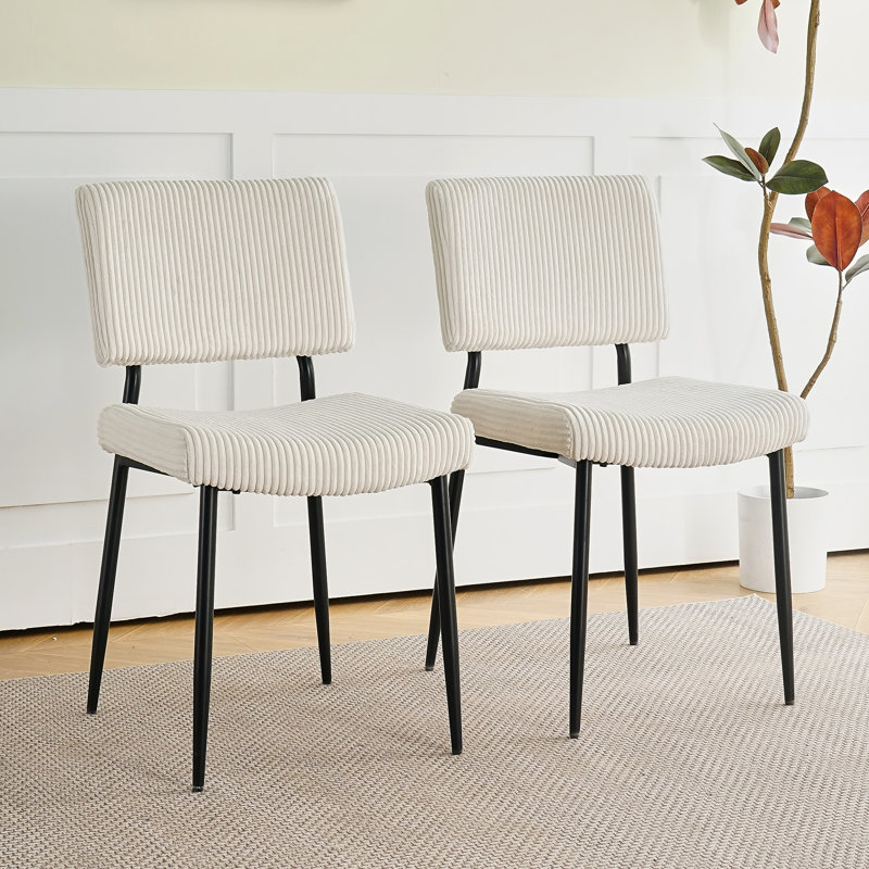 Upholstered Dining Chairs, White