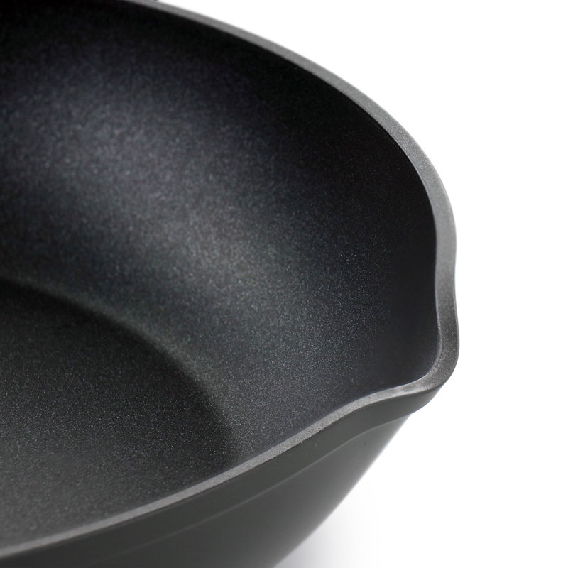 Poêle à frire en aluminium 12 pouces antiadhésive noire, null