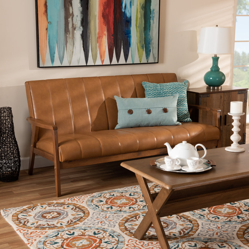 Charda 64'' Faux Leather Sofa