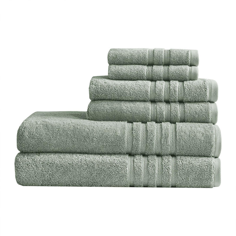  set of 100% Turkish cotton towels are soft and absorbent, Gray, Bath Towels - 6 Pack