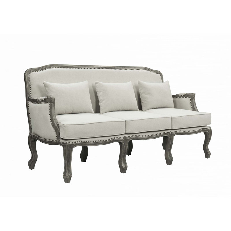 Transitional Style Sofa With Pillows