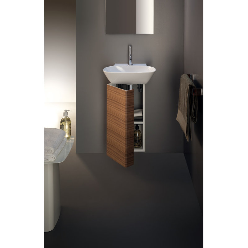 Ino 17.72'' W Single Vanity, Without Hole, White Matt, Right Hinge