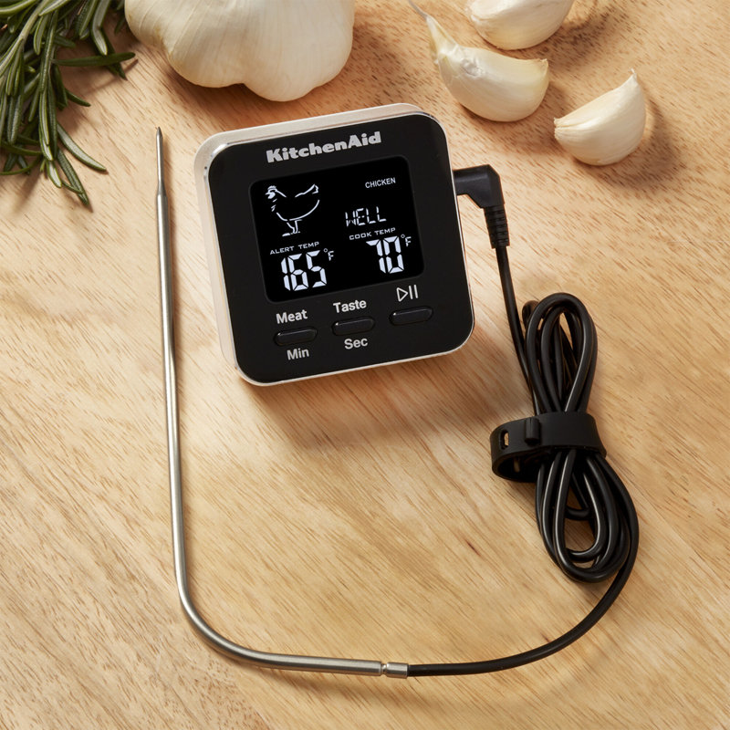 KitchenAid Programmable Wired Probe Thermometer Black