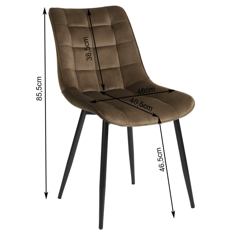 Chattooga Upholstered Dining Chair, Brown