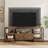 Modern-Industrial TV Stand with 2 Fabric Drawers, Entertainment Center for TVs Up to 75", Media Console with Storage Shelves, Open Design & Metal Frame-1215067922-1215067918