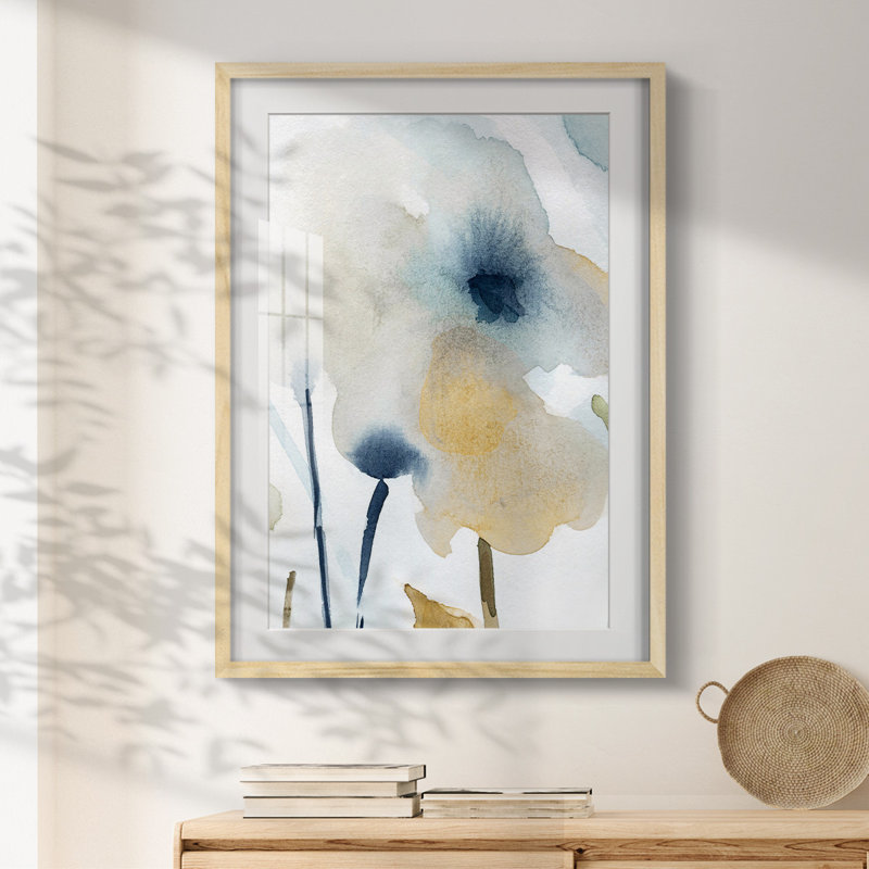 Chinoiserie 2 brun clair II - Toile tendue avec châssis, Naturel, H 25,5 po x l 17,5 po