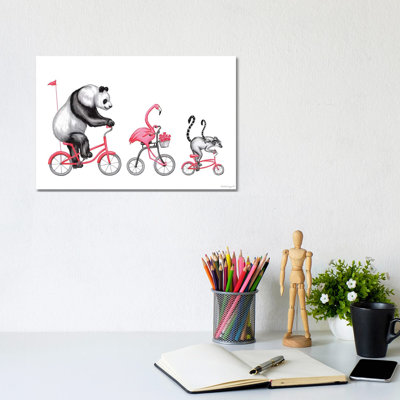 Pink Trio by Amélie Legault - Wrapped Canvas Print