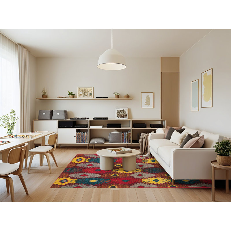 Tapis abstrait moderne 5240, Rectangle 7 pi x 9 pi